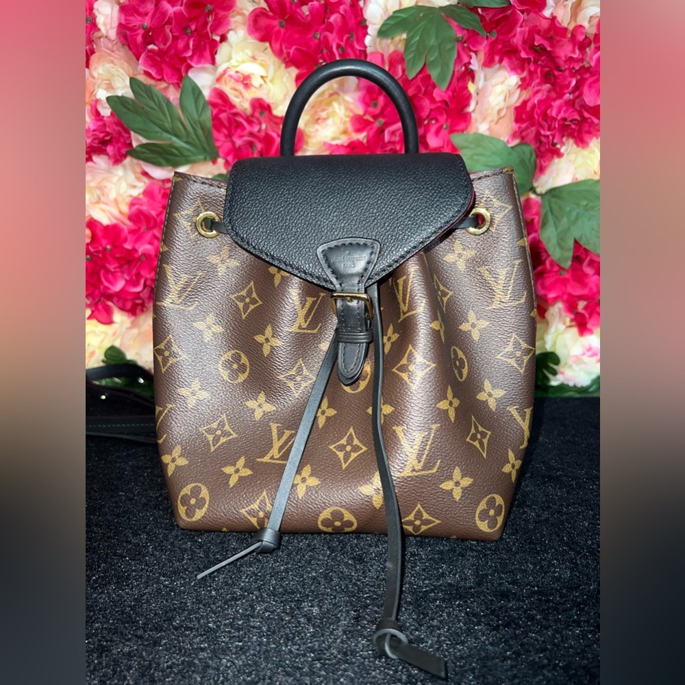 LOUIS VUITTON Monogram BB Montsouris NM Backpack in Black.